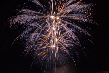 Brocade Type Fireworks Light Up The Sky