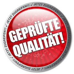 Geprüfte Qualität! Button, Icon