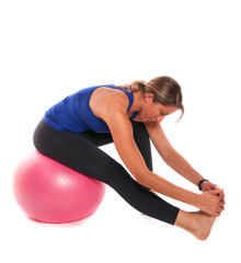 femme sportive - fitball