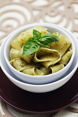 papardelle with pesto