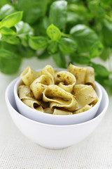 papardelle with pesto