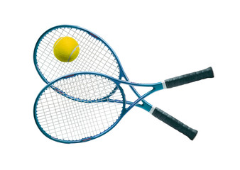 Tennis equipment: ball and racket