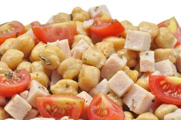 Garbanzos en ensalada.