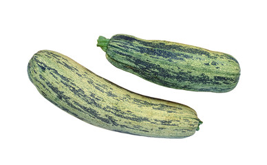 fresh zucchini isolated on white background