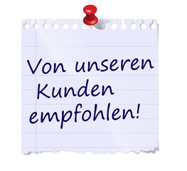 von kunden empfohlen
