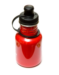 Red water bottle