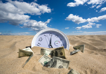 Lost Time and Money Concept