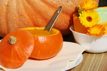 Kürbissuppe Serviervorschlag
