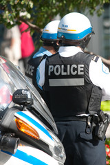 Police on motorcycle