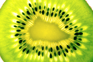 Juicy ripe green kiwi, background