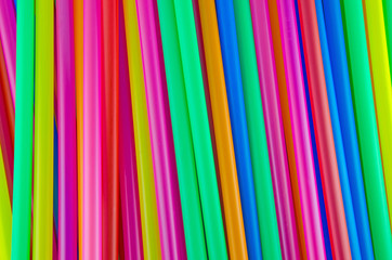 Obraz premium Colorful drinking straws background.