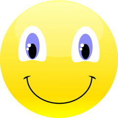 Vector smiley yellow emoticon.