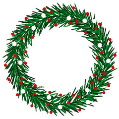 Sketchy Christmas wreath