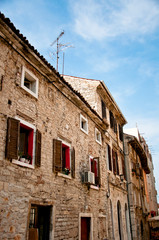 Fototapeta na wymiar Old traditional Istrian stone houses in Croatia