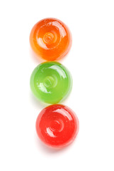 Colored sweets isolated on white