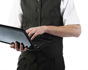 Businessman with laptop
