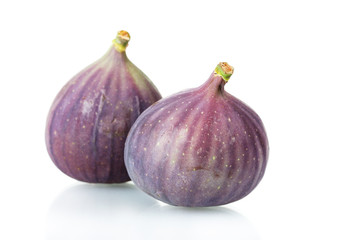 Ripe figs isolated on white