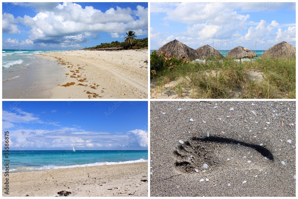 Canvas Prints Carte postale de plage à Cuba