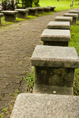 Seating area in garden