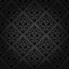 Seamless Damask Pattern Wallpaper Black © Jan Engel