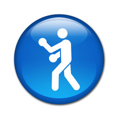 Boton brillante simbolo boxeo