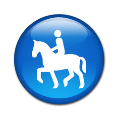 Boton brillante simbolo jinete