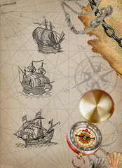 Fototapeta premium Pirate map