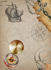 Fototapeta premium Pirate map