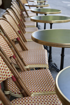 Cafe Table and Chairs in Paris, France