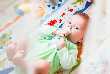 The small child in a bed