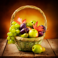 Organic ripe fruits