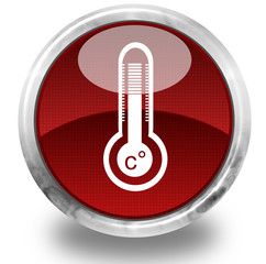 Thermometer glossy icon