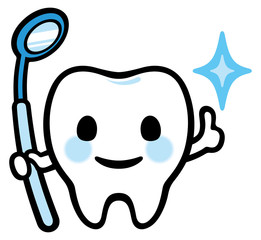 歯のキャラクター(鏡)