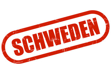 Grunge Stempel rot SCHWEDEN