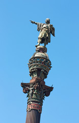 Fototapeta premium Column Christopher Columbus in Barcelona