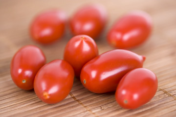 Baby tomatoes close up