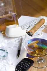 Cigar and whisky