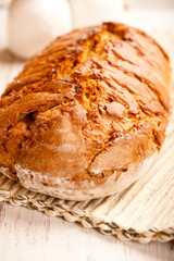 Rustic loaf of bread