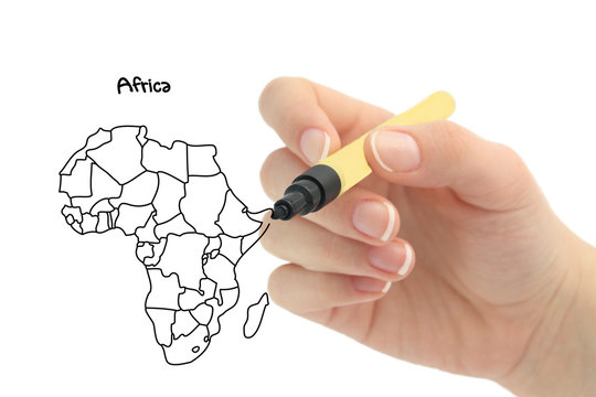 hand drawing africa