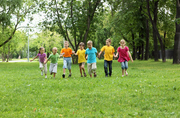 Group of children in the park