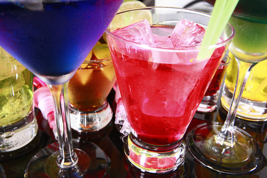 Assorted cocktails fiesta style
