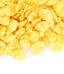 tasty cornflakes isolated on white