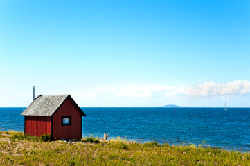 Fototapeta na wymiar Rybacki domek na Olandia, Szwecja