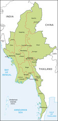 Myanmar, Birma, Burma - obrazy, fototapety, plakaty