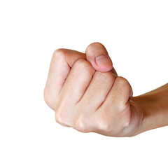 Punch fist isolated