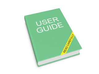 User guide. Isolated on the white background