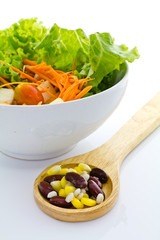 Cereal and salad