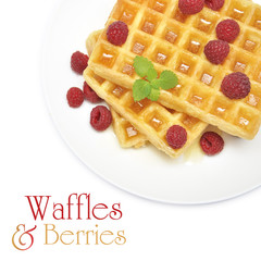 Waffles with honey