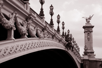 Alexandre III Bridge in Paris, France Europe