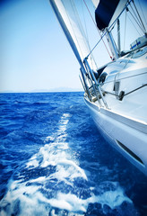 Luxury Yacht under Sail. Tourism. Lifestyle